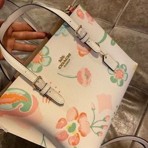 COPY - Coach C8217 Mollie Tote 25 With Dreamy Land Floral Print in Canvas & Lea…
